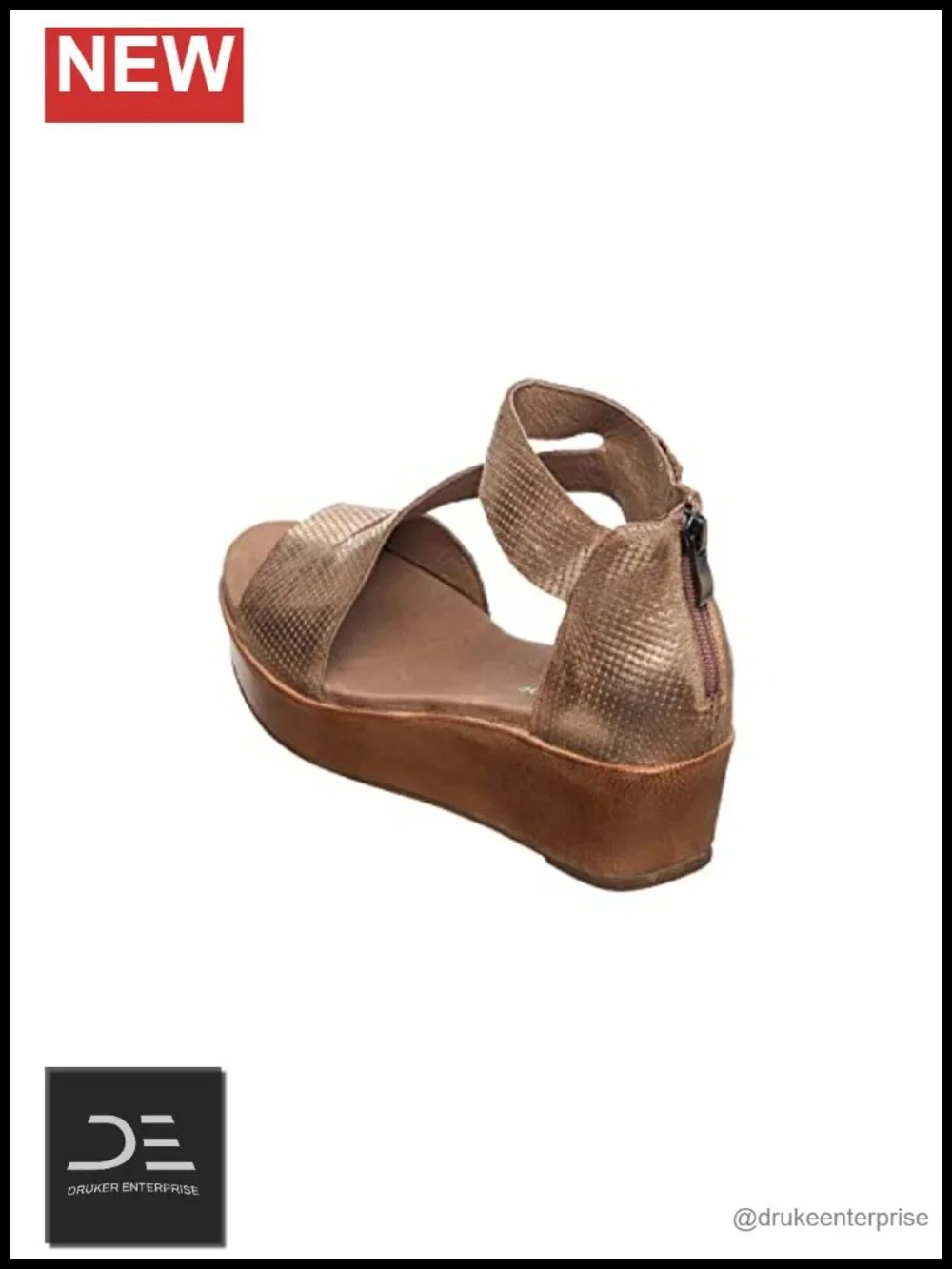 Antelope Heidi Mesh Wedge Platform Sandals Ankle Strap Zip Water Resistant